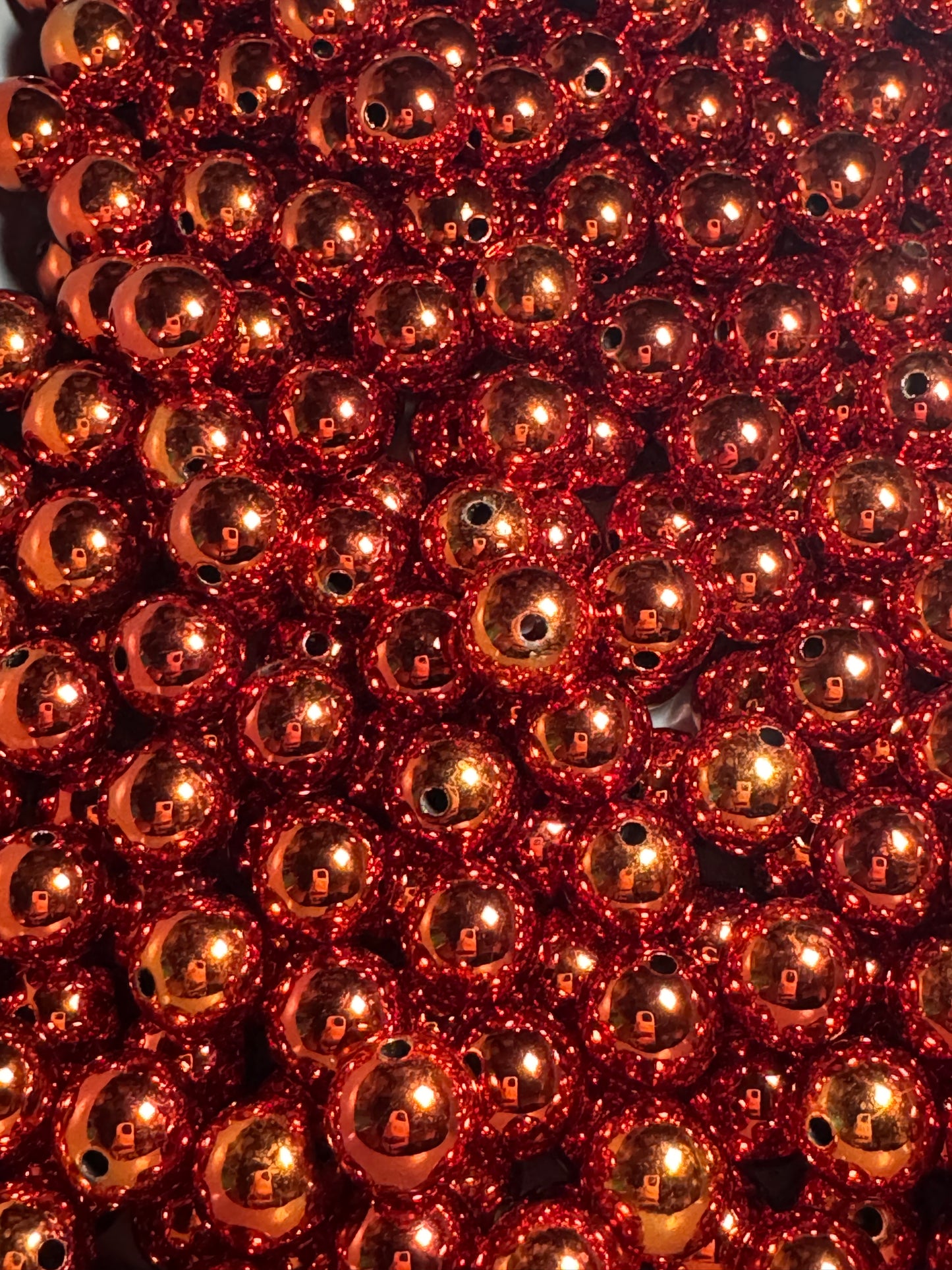 16mm Red Chrome Acrylic Bead