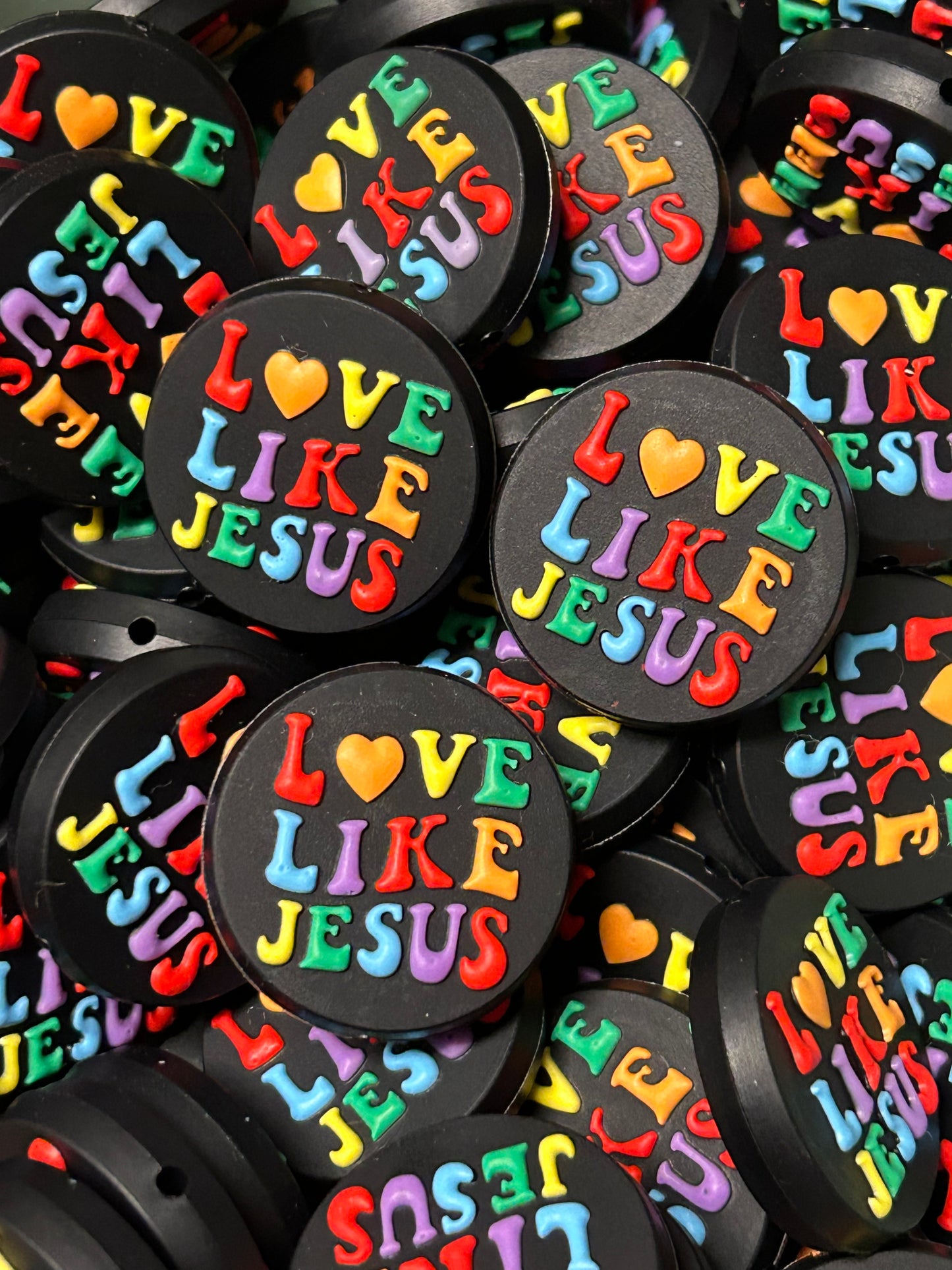 Love Like Jesus Custom Silicone Focal