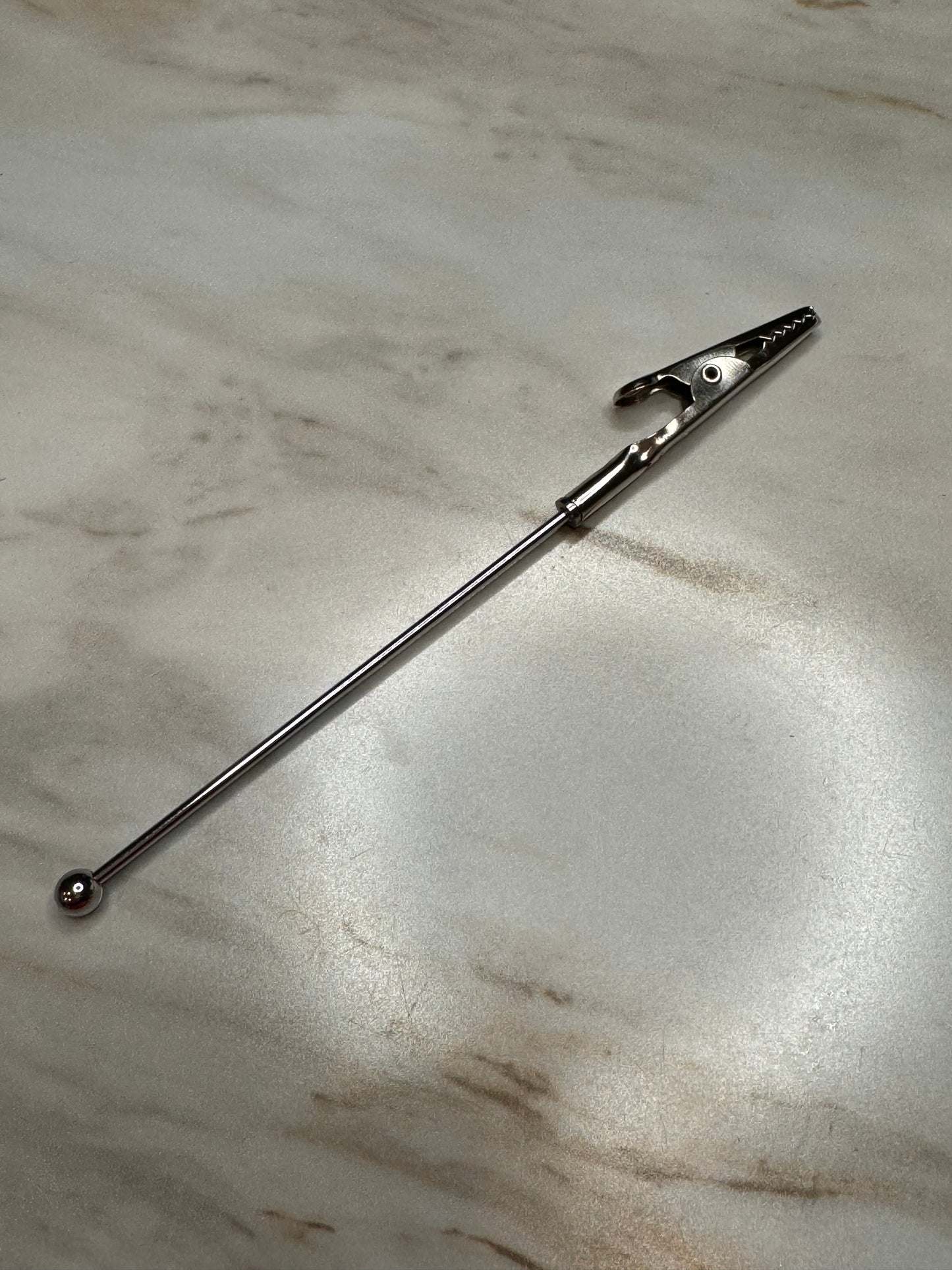 Silver Beadable Roach Clip