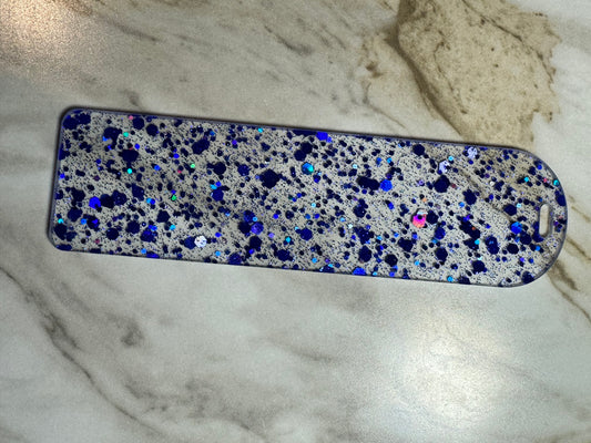 Blue Glitter Acrylic Bookmark