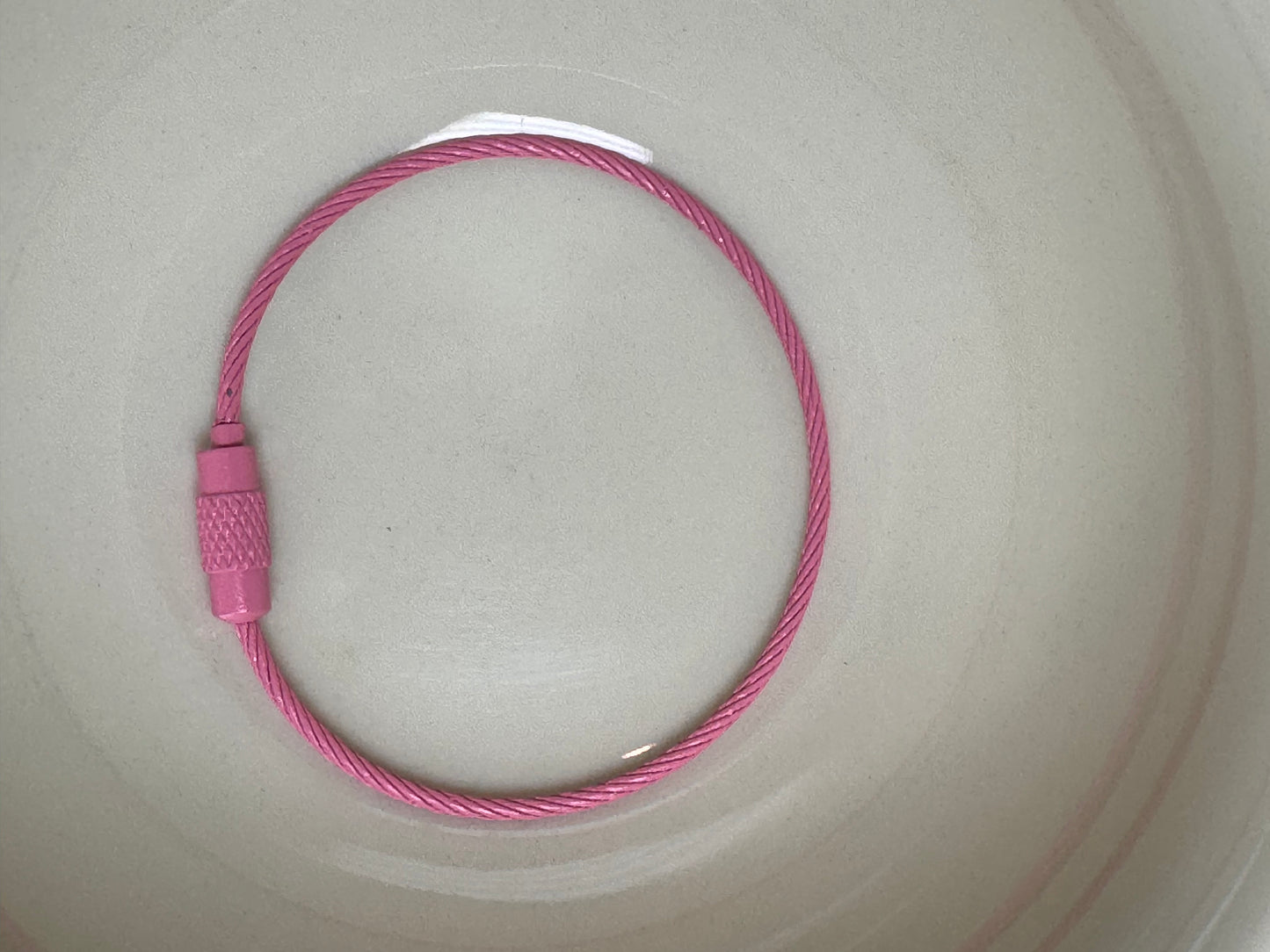 Pink 6 inch Twist Wire Beadable Cord