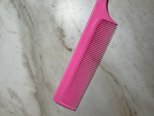 Pink Beadable Plastic Combs