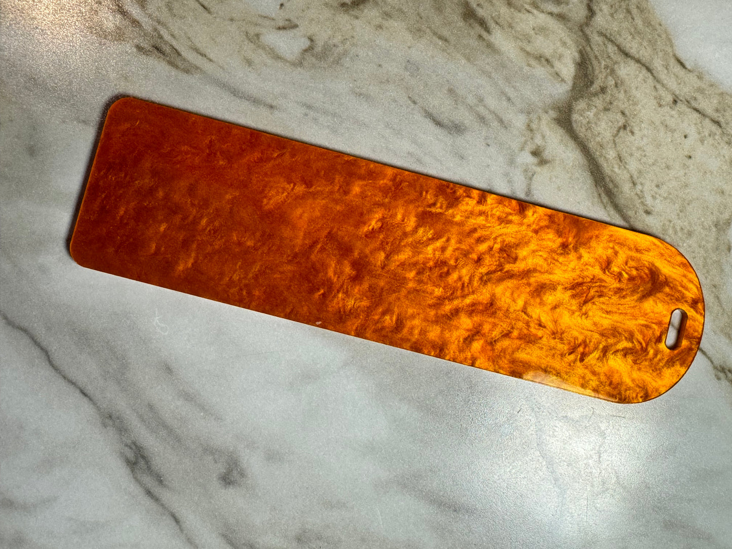 Orange Pearl Acrylic Bookmark