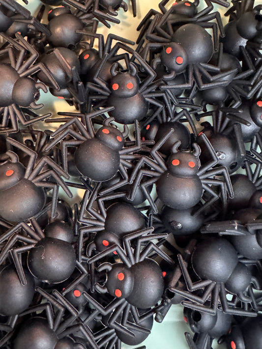 Tabby the Black 3D Spider Silicone Focal