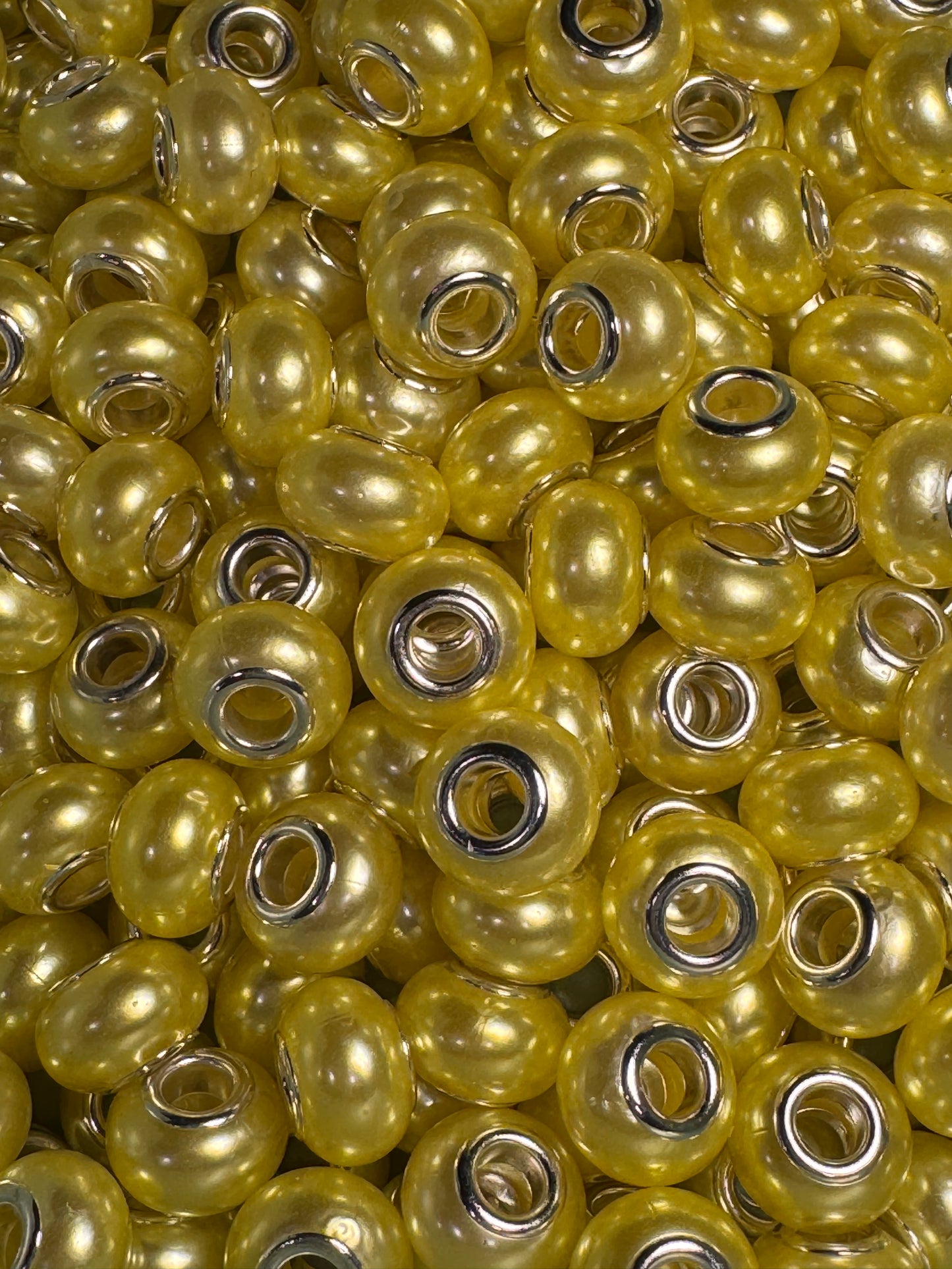 Yellow Pearl 12mm Acrylic Spacers