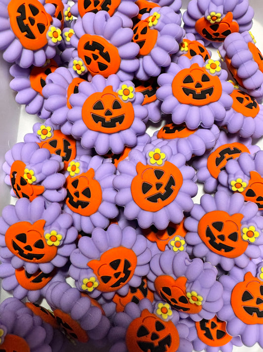 Pumpkin Flower 3D Silicone Focal