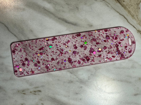 Pink Chunky Glitter Acrylic Bookmark