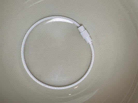 White 6 inch Twist Wire Beadable Cord