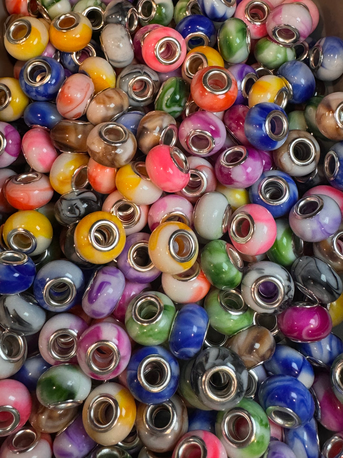 14mm Marbled Acrylic Spacers (10)