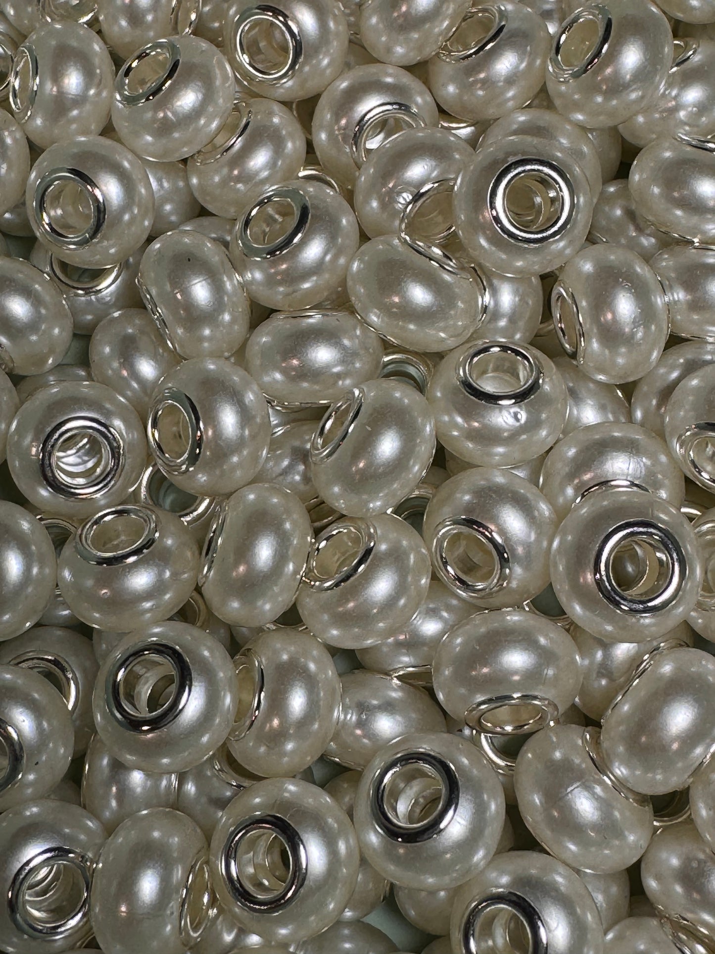 White Pearl 12mm Acrylic Spacers