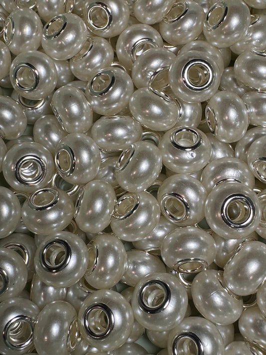 White Pearl 12mm Acrylic Spacers