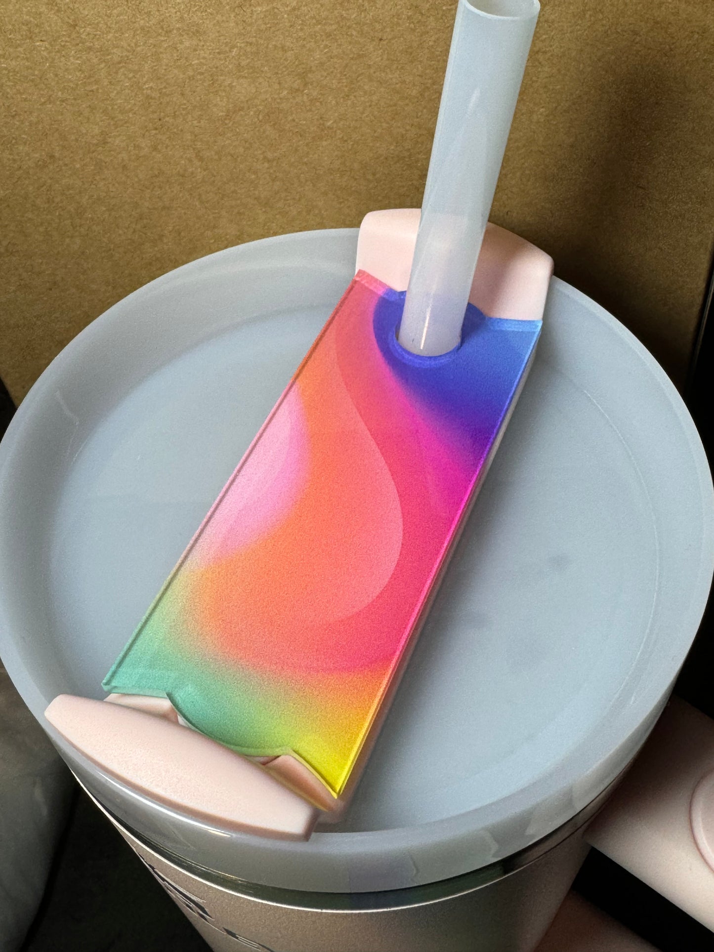 Rainbow Tie-Dye Tumbler Tag