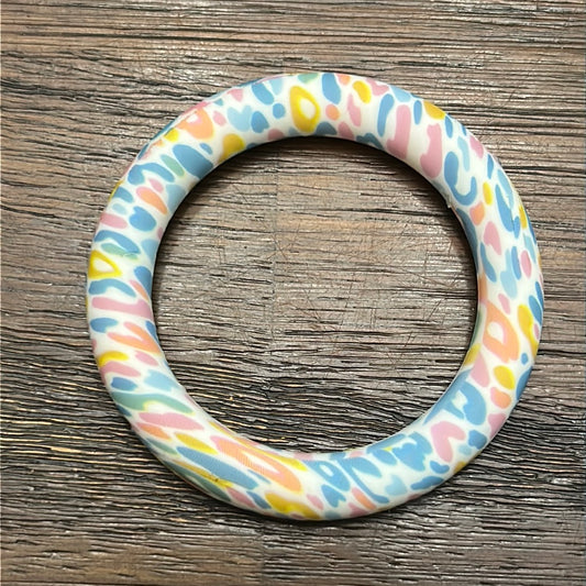 Custom Pastel Leopard 65mm Printed Silicone Ring