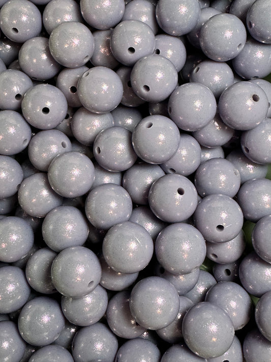 Dusty Purple 15mm Shimmery Bead