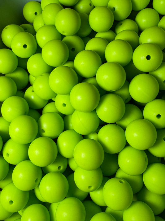 Honeydew 15mm Solid Color Silicone Bead