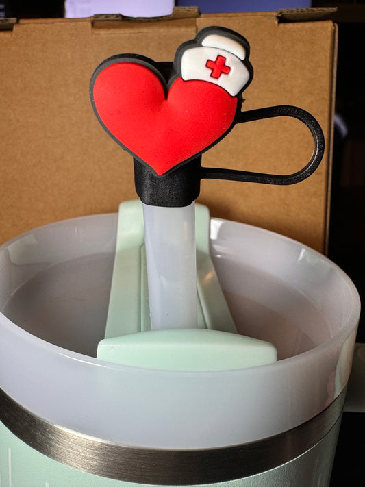 Nurse Heart Straw Topper