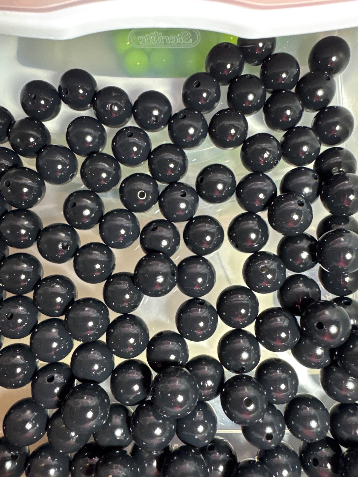 Black 15mm Liquid Bead