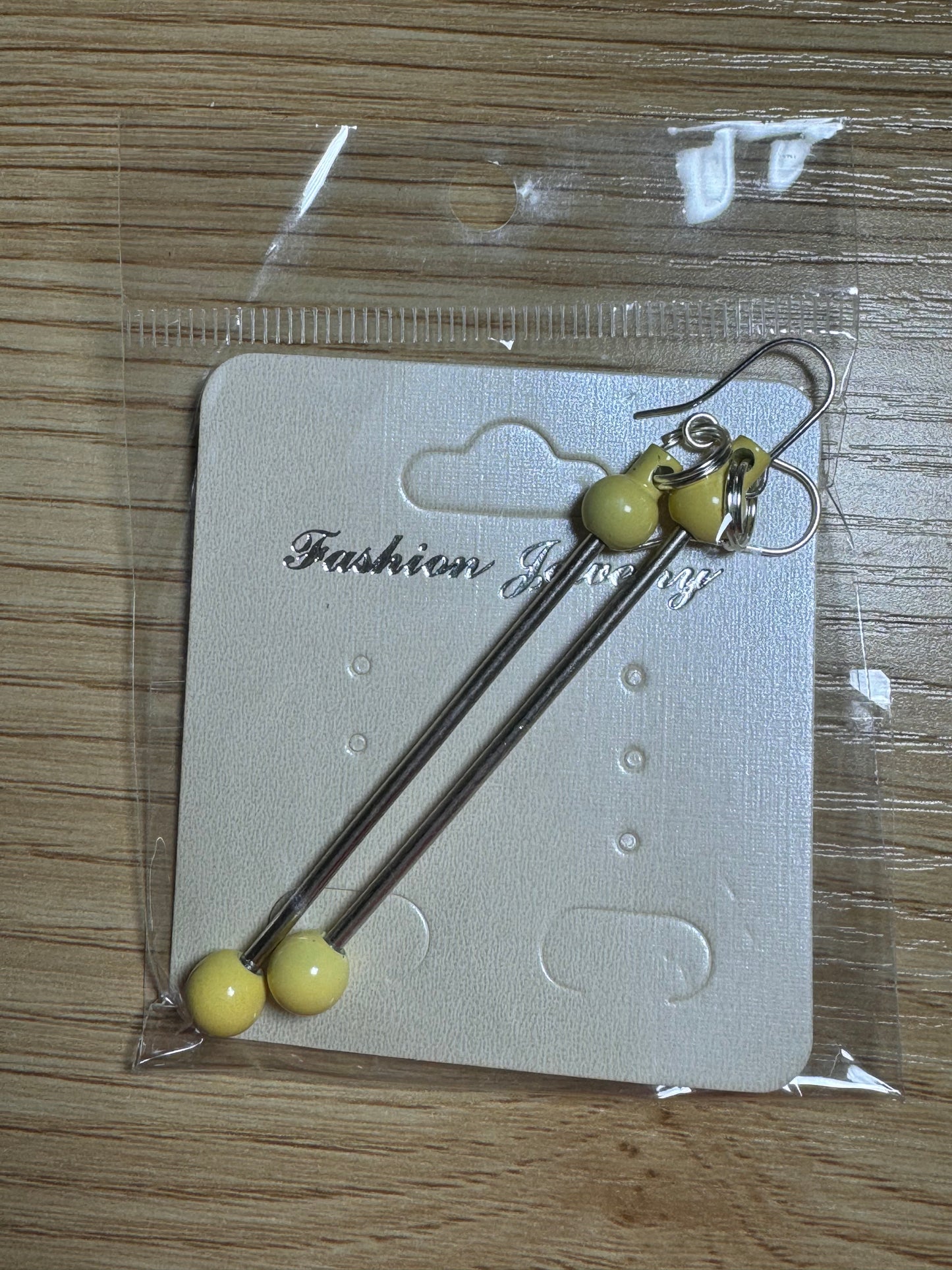 Yellow Beadable Earring Bar