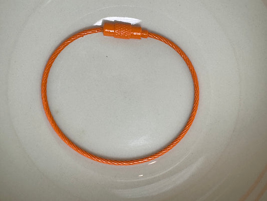 Orange 6 inch Twist Wire Beadable Cord