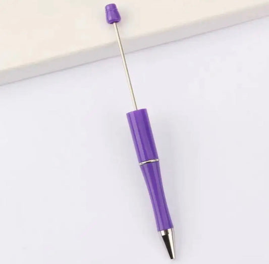 Purple Plastic Beadable Pens