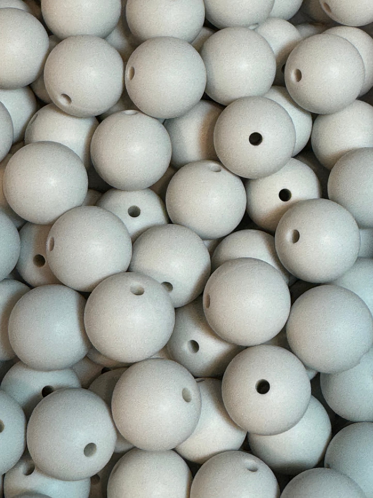 Smoke Gray Custom 15mm Solid Color Silicone Bead