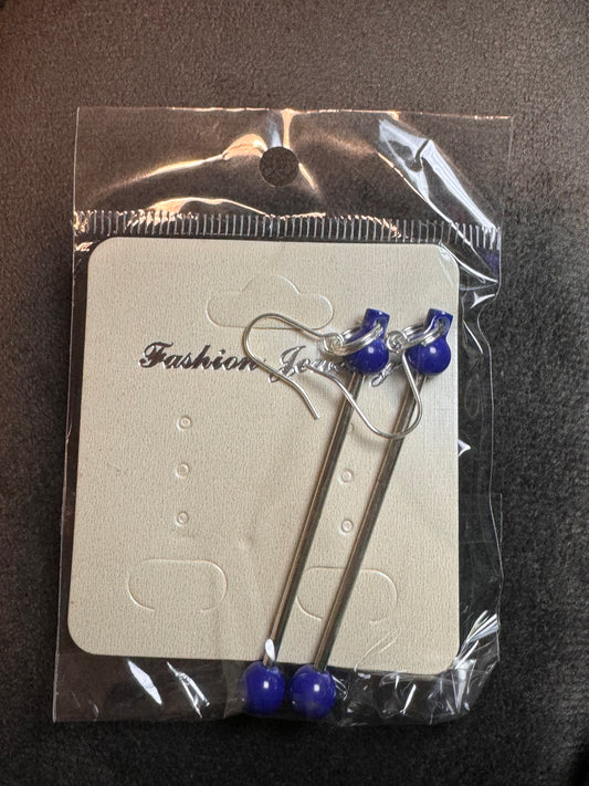 Royal Blue Beadable Earring Bar