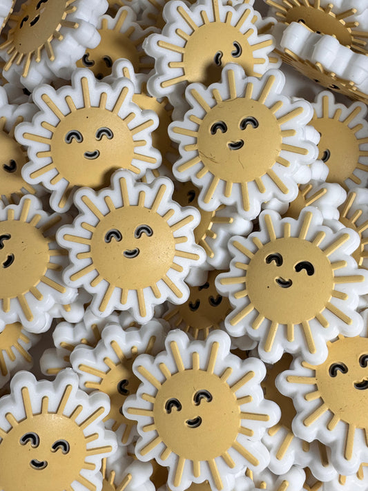 Smiley Sun Custom Silicone Focal Bead