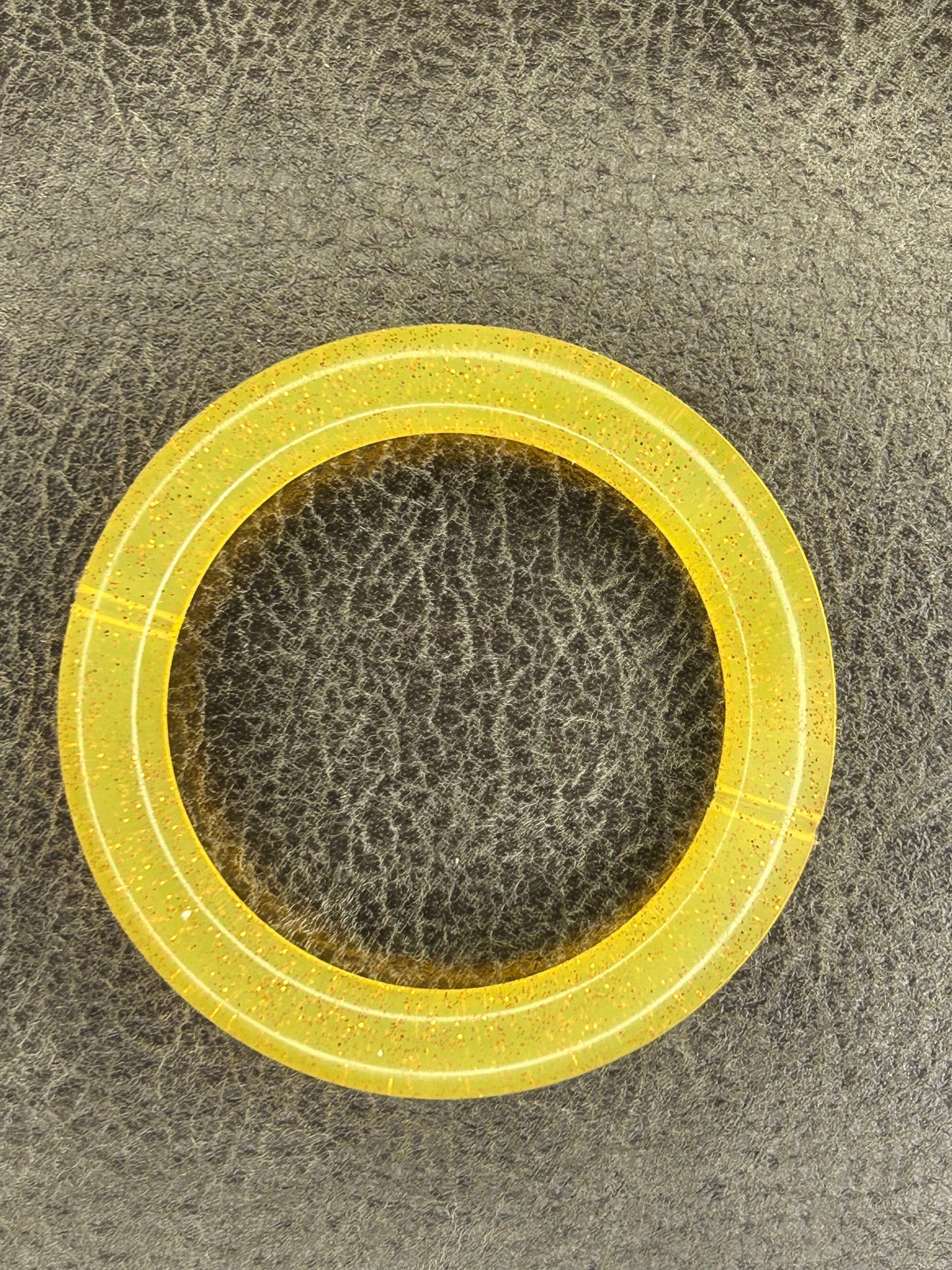 Yellow 65mm Glitter Silicone Ring