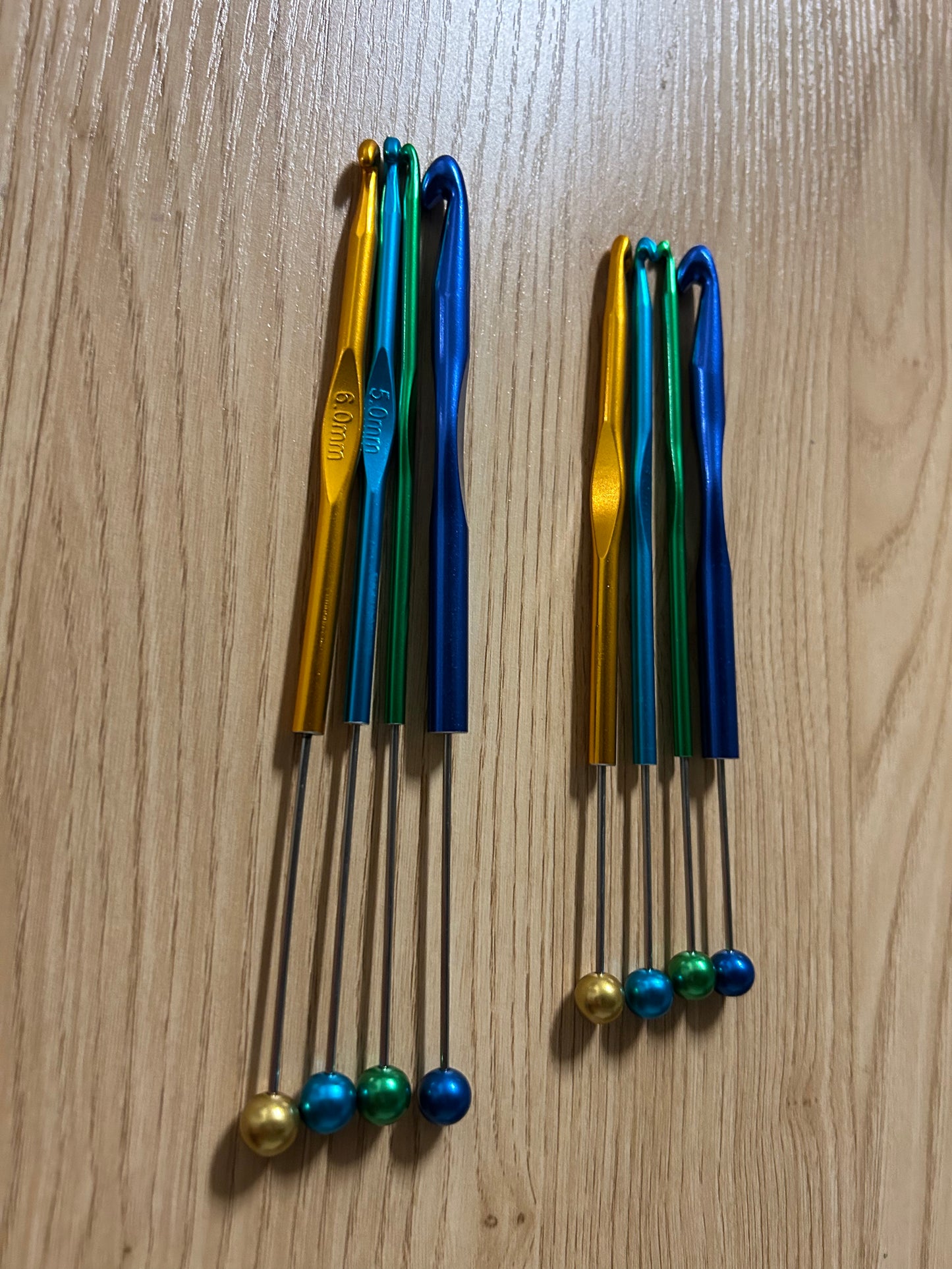 Beadable Tapered Crochet Hooks (sizes: 4,5,6,9)