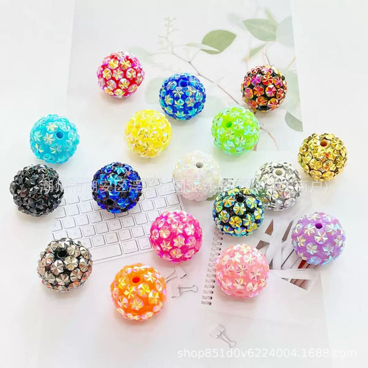 20mm Rhinestone Acrylic Bead Mix of 10