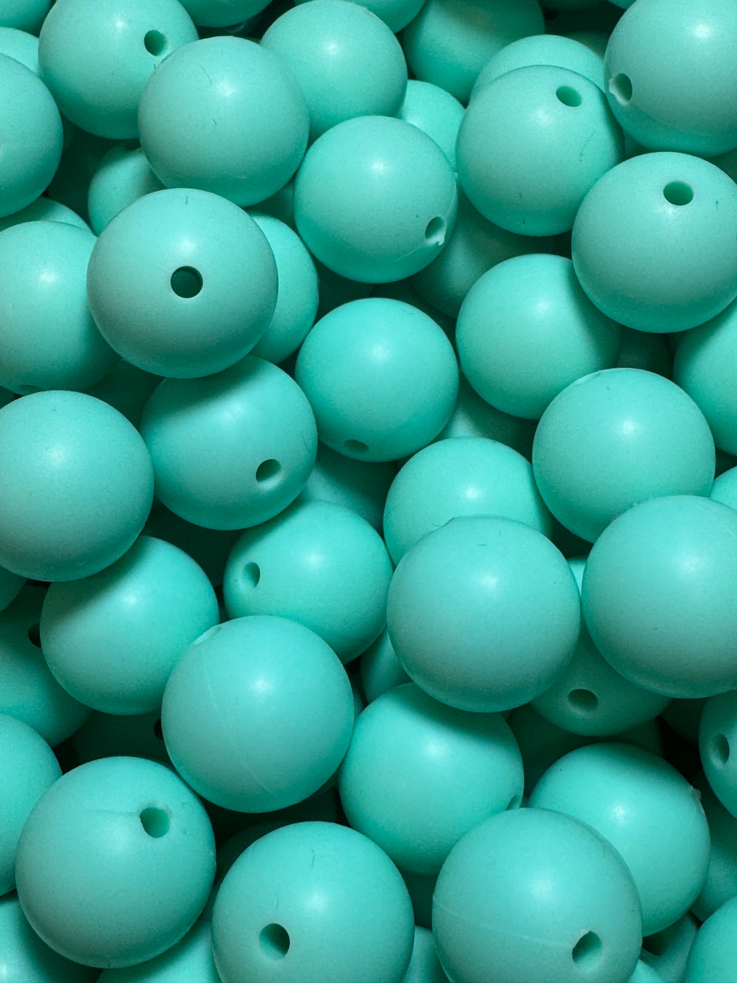 Electric Blue Custom 15mm Solid Color Silicone Bead