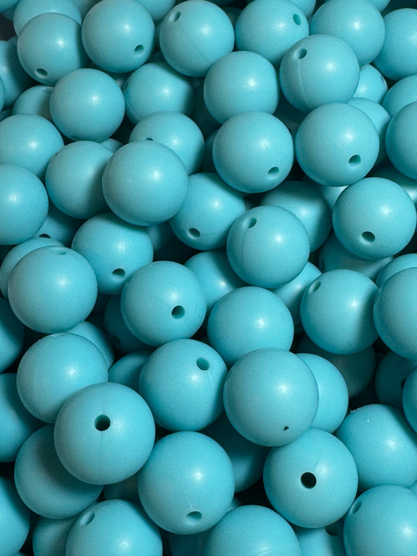 Sapphire 15mm Solid Color Silicone Bead