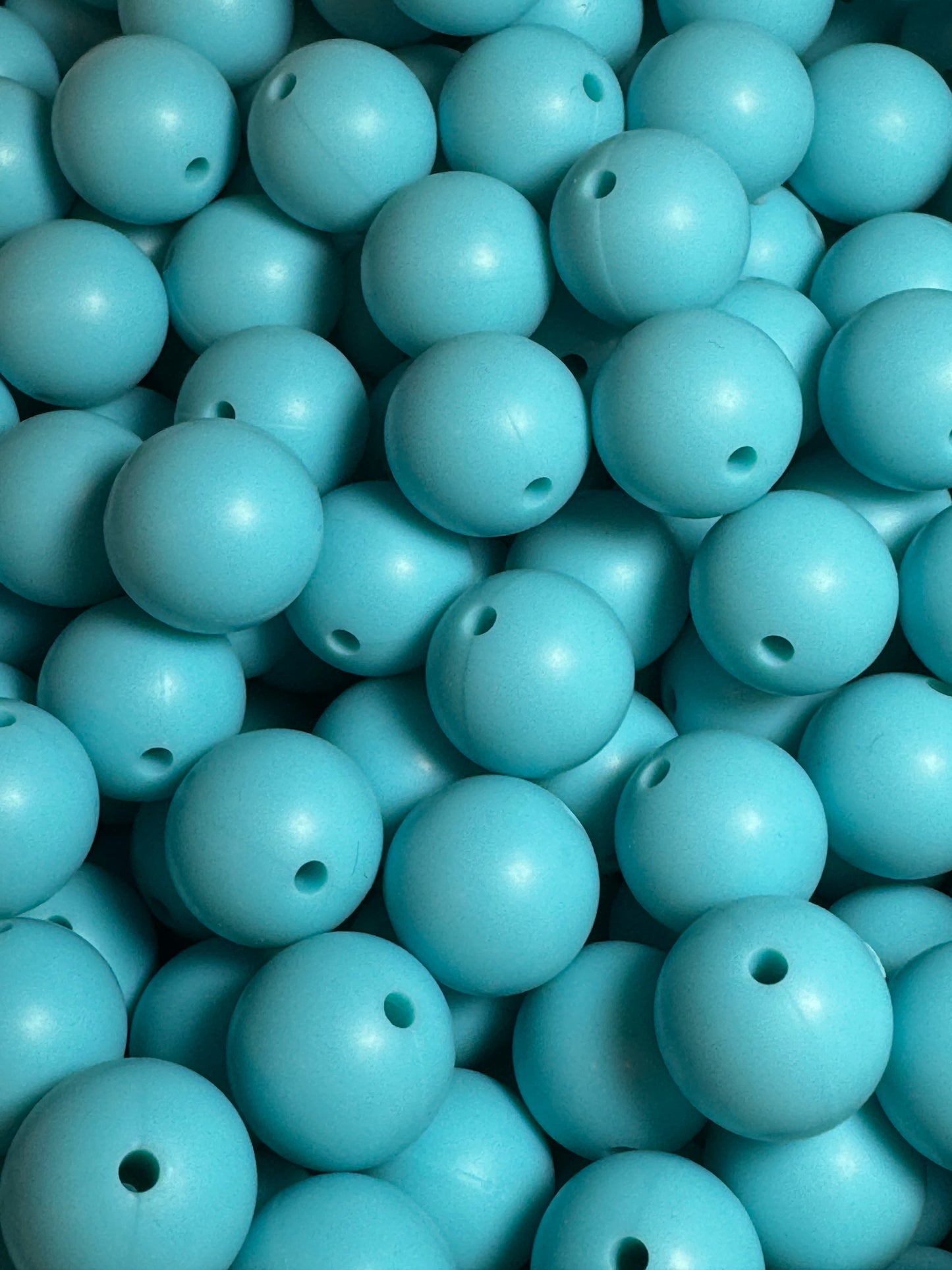 Sapphire 15mm Solid Color Silicone Bead