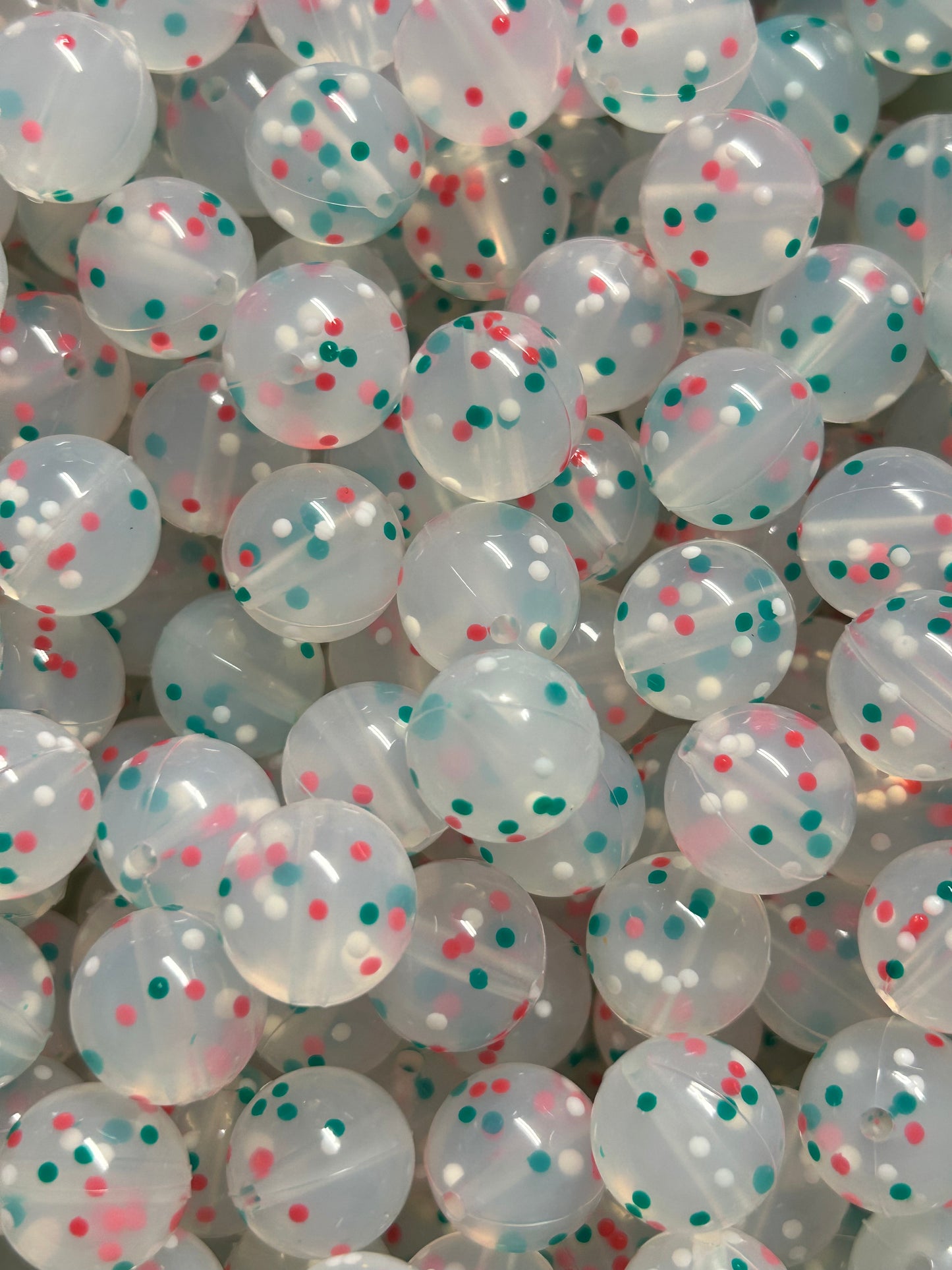 Winter Wonderland Custom Confetti 15mm Bead