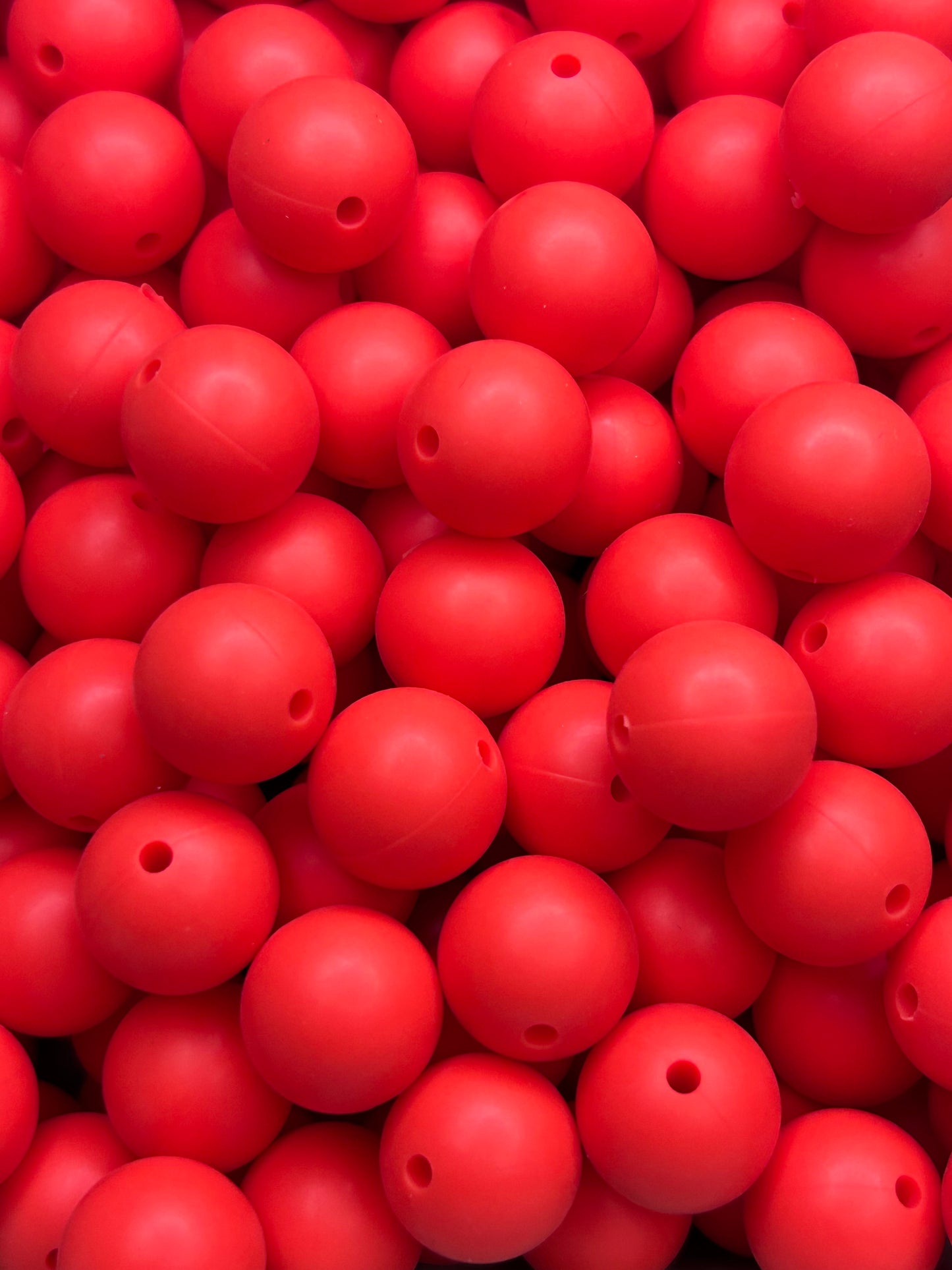 Blood Orange Custom 15mm Solid Color Silicone Bead