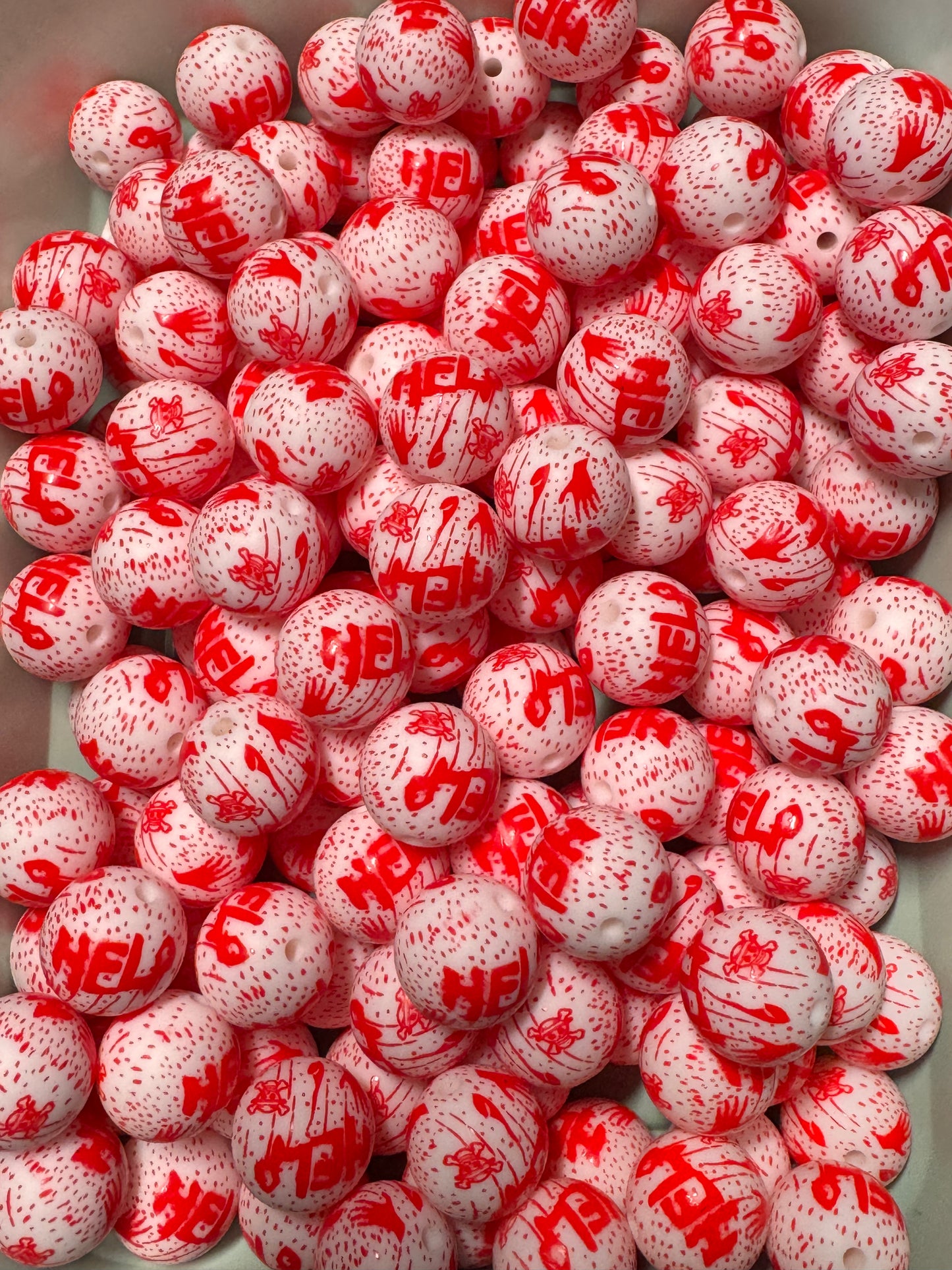 Help! 15mm Printed Silicone Bead
