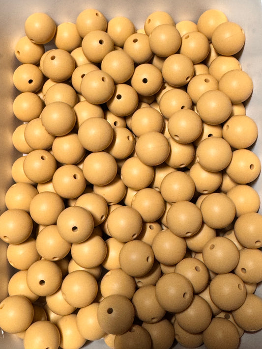 Barley 15mm Solid Color Silicone Bead