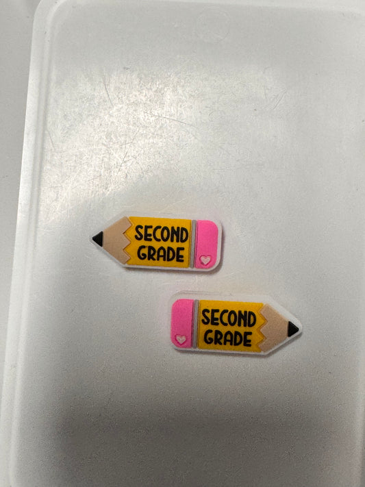 Second Grade Pencil Silicone Focal