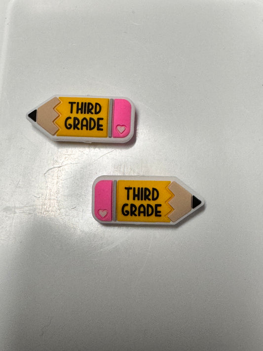 Third Grade Pencil Silicone Focal