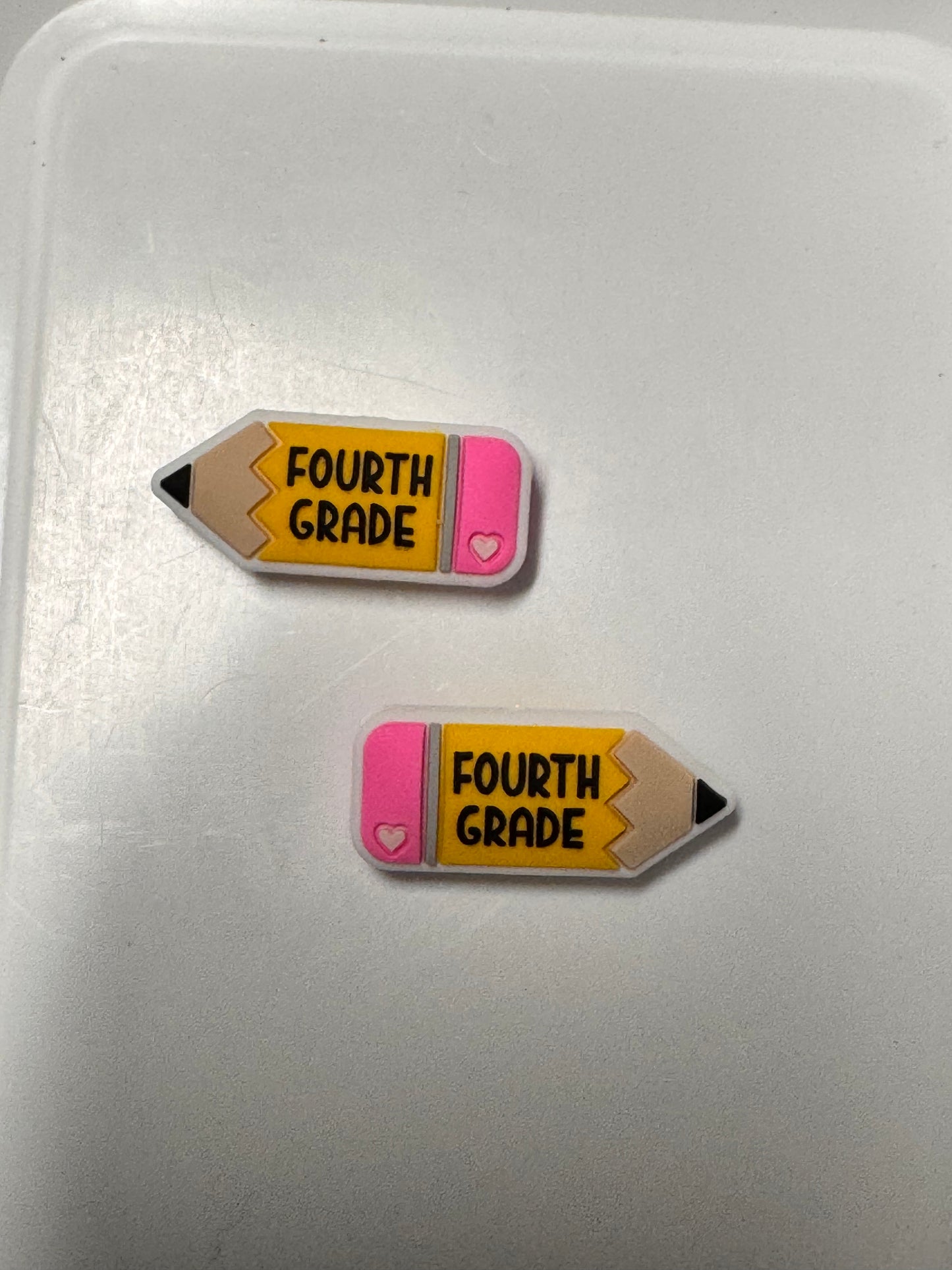 Fourth Grade Pencil Silicone Focal