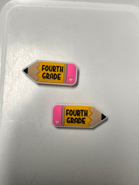 Fourth Grade Pencil Silicone Focal