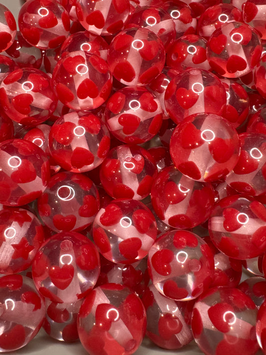 Red Heart 20mm Acrylic Beads