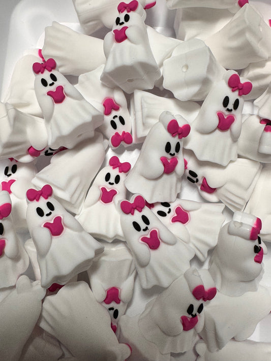 3D Ghost with Heart Silicone Focal