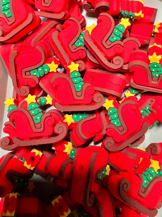 3D Santa’s Sleigh Silicone Focal