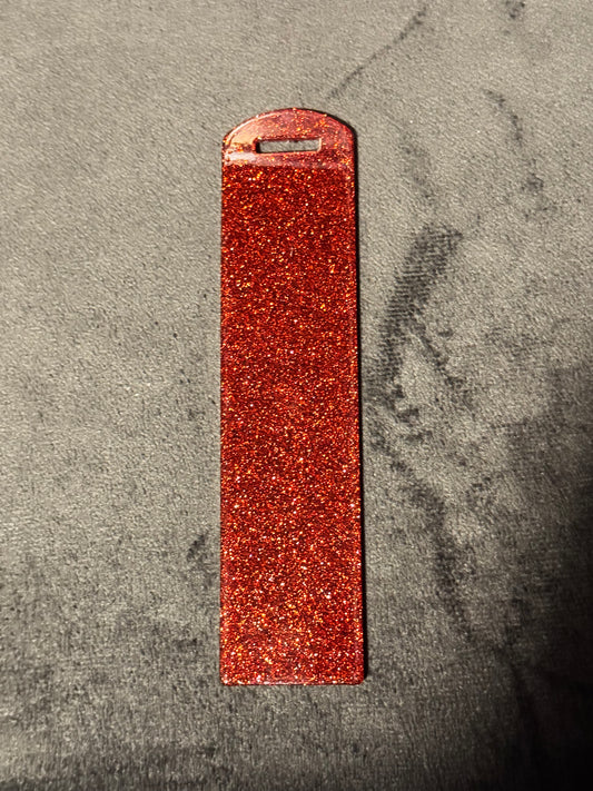 Red Glitter Acrylic Bookmark