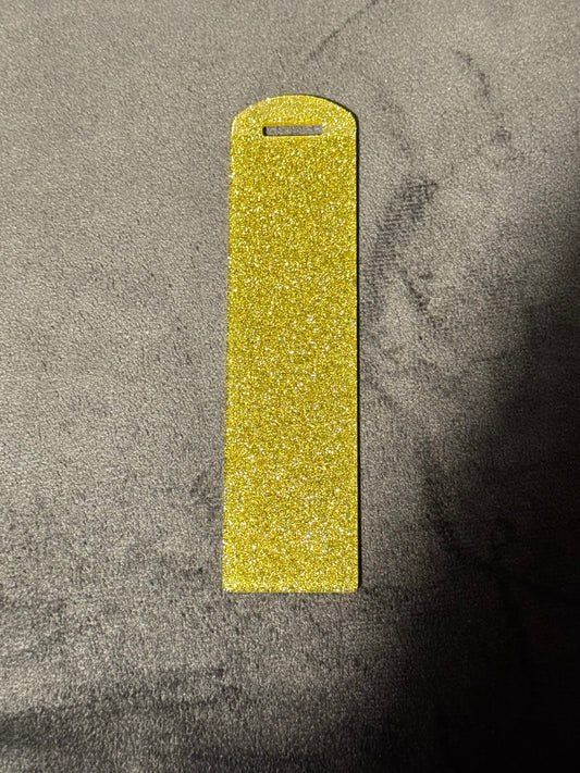 Gold Glitter Acrylic Bookmark