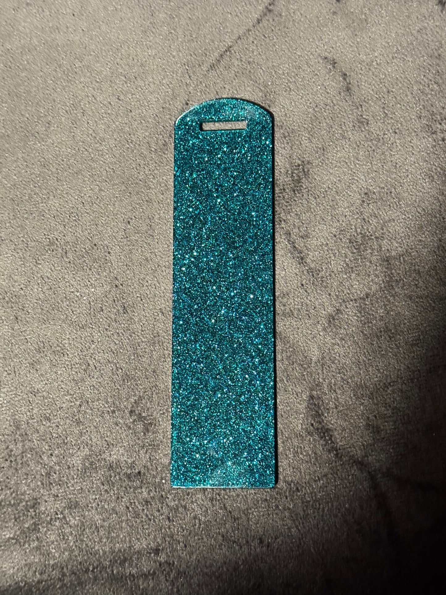 Teal Glitter Acrylic Bookmark