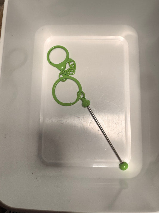Green Beadable Keychain Bar