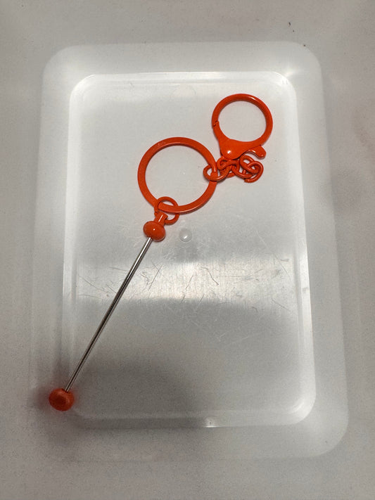 Orange Beadable Keychain Bar