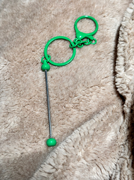 Dark Green Beadable Keychain Bar